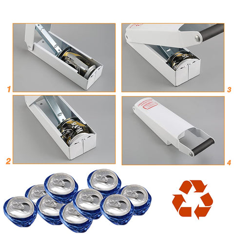 Chambridge wall-mount can crusher in white for 16oz can compacting on wall.