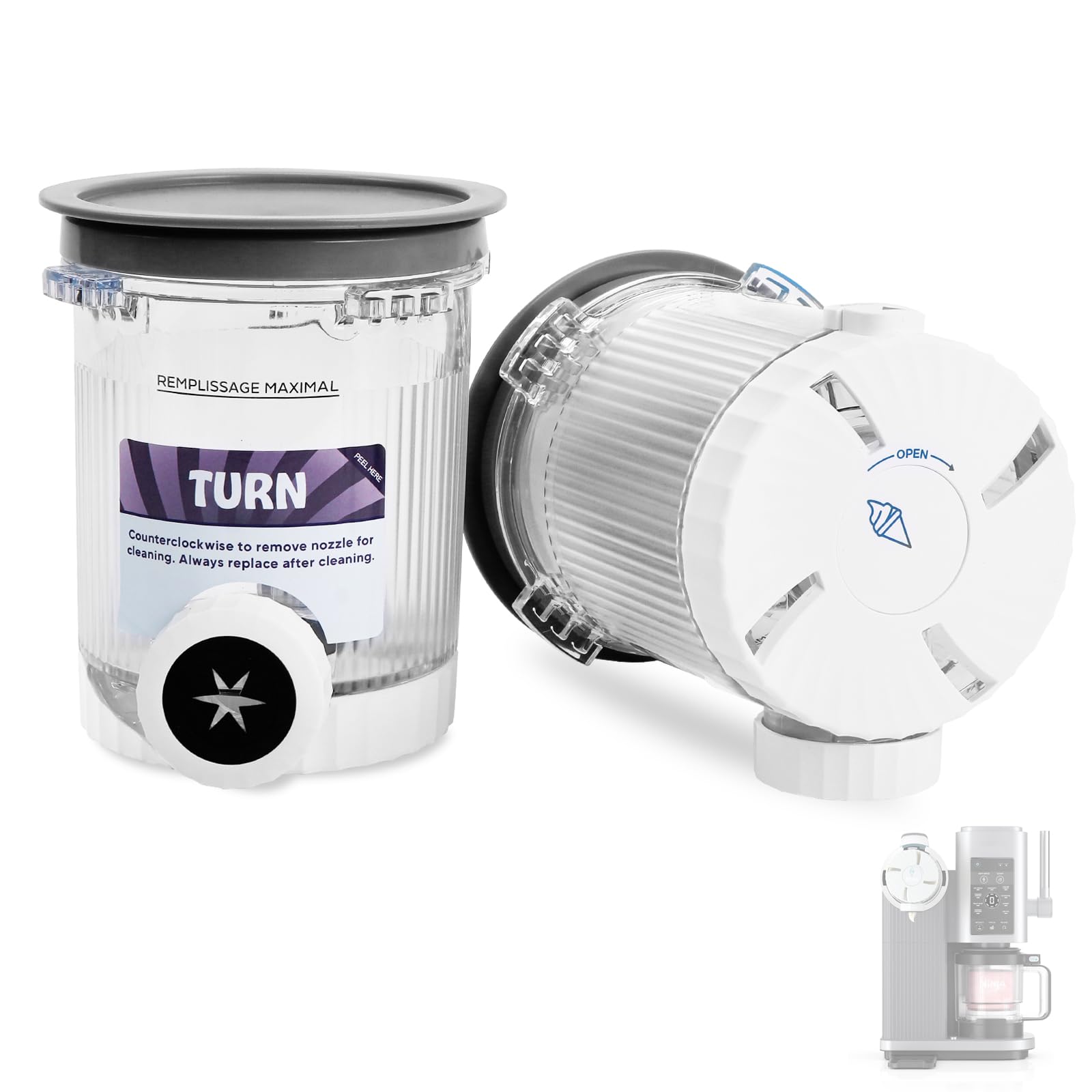 ChamThingzeal Creami Swirl Pints compatible with Ninja NC700/701 for easy soft-serve use
