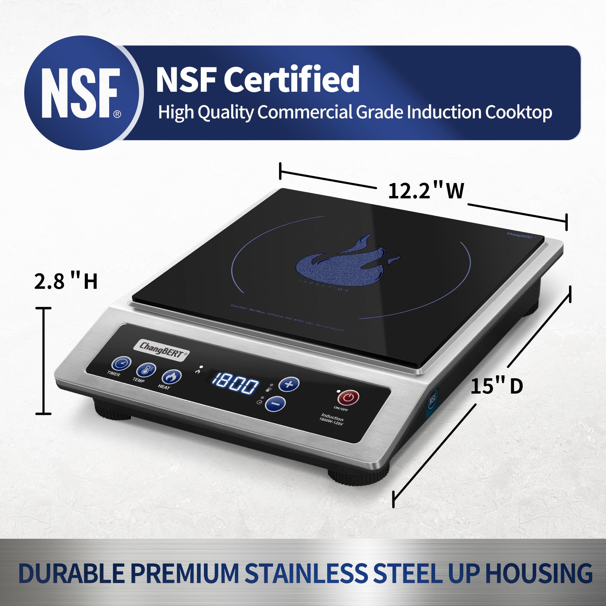 ChangBERT stainless steel housing highlights durable construction.