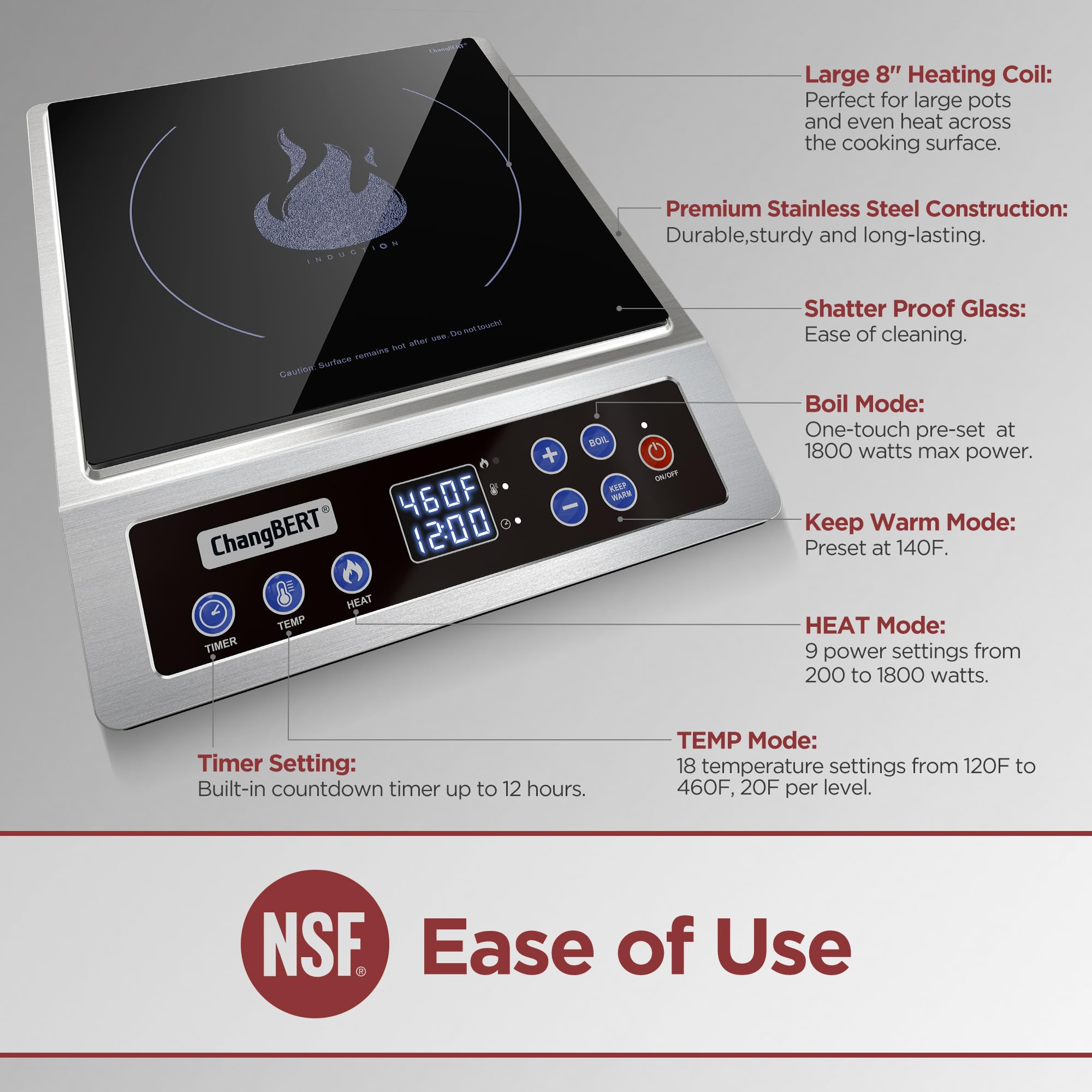 ChangBERT control panel demonstrates quick-access settings for precise heat control