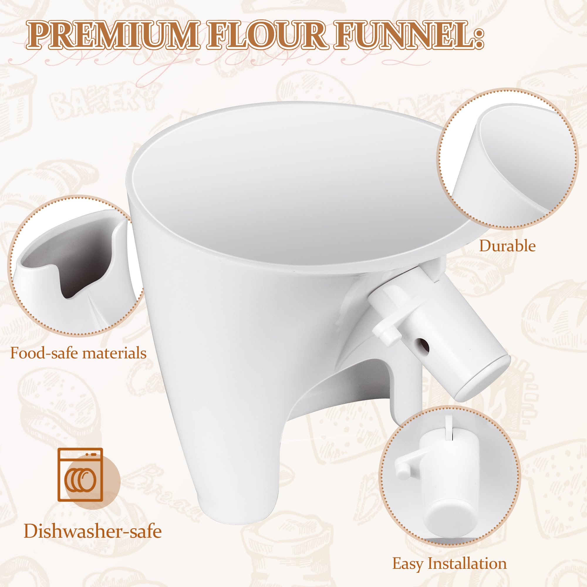 ChangTa hands-free funnel reduces spills and saves counter space.
