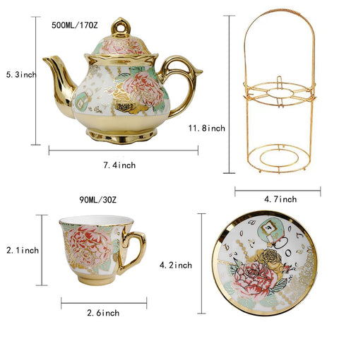 CHANJOON red rose teacups for refined serving experiences