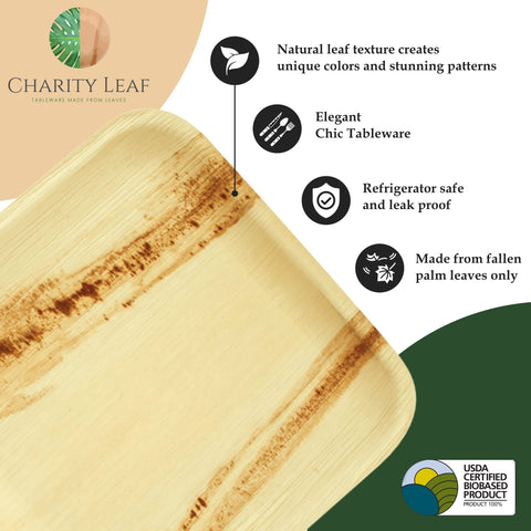 Charity Leaf catering service trays handle hot and saucy dishes gracefully.