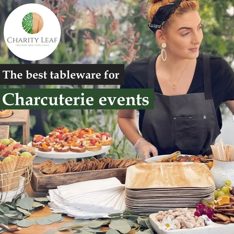 Charity Leaf picnic outdoor dining trays ideal for casual gatherings.