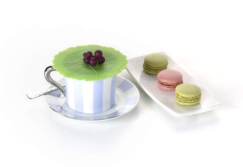 Charles Viancin grape covers on various glass plastic and ceramic tumblers illustrate versatility