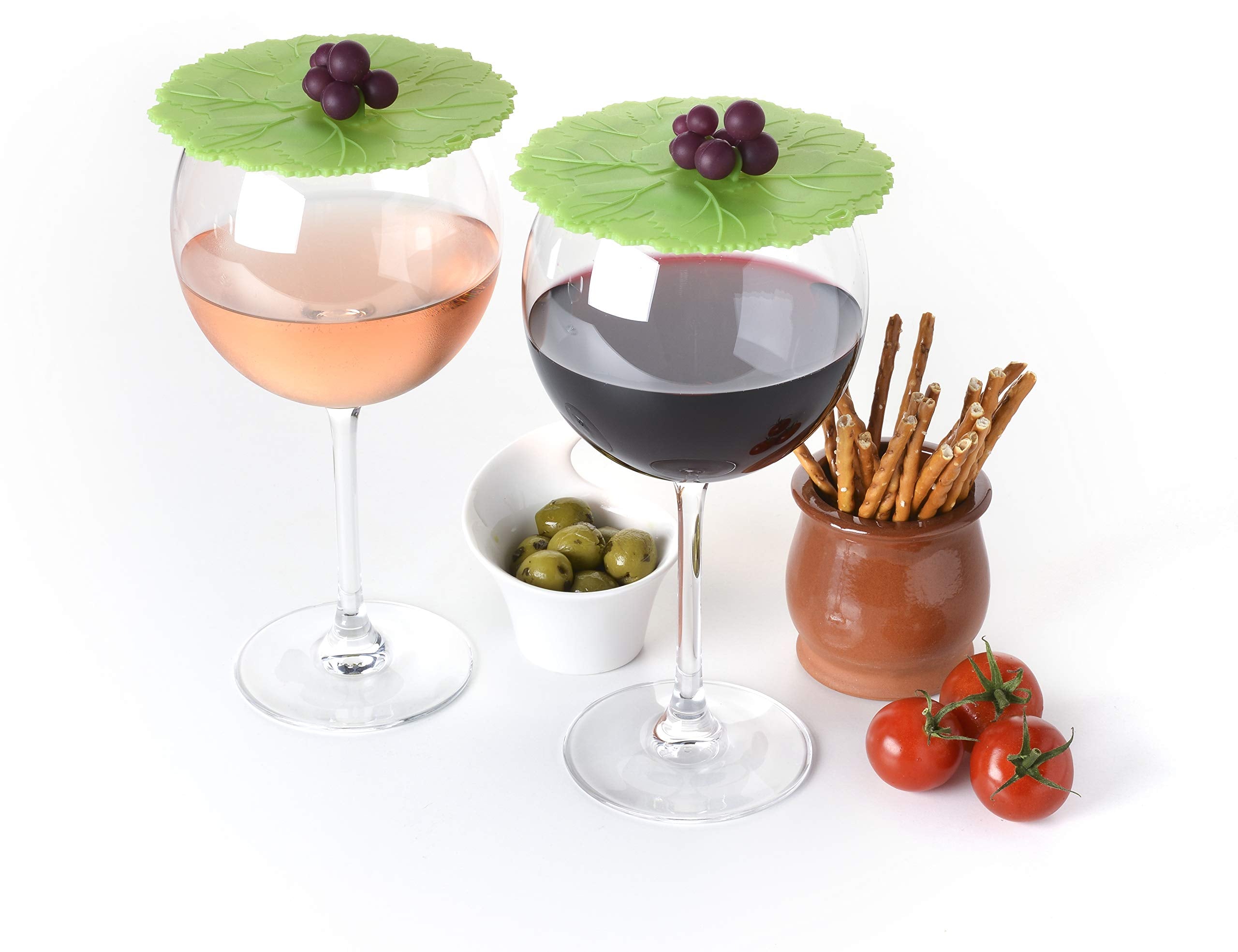 Charles Viancin grape drink cover set 2 side view seals in temperature and protects from pests