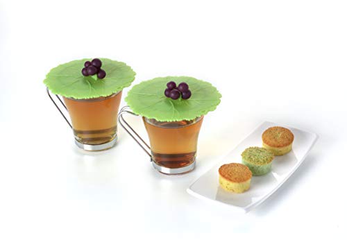 Charles Viancin grape leaf detail highlights silicone flexibility for easy fit