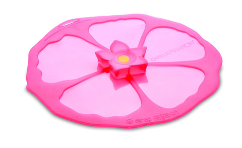 Charles Viancin hibiscus drink cover set 2 pink design fits glass plastic metal.