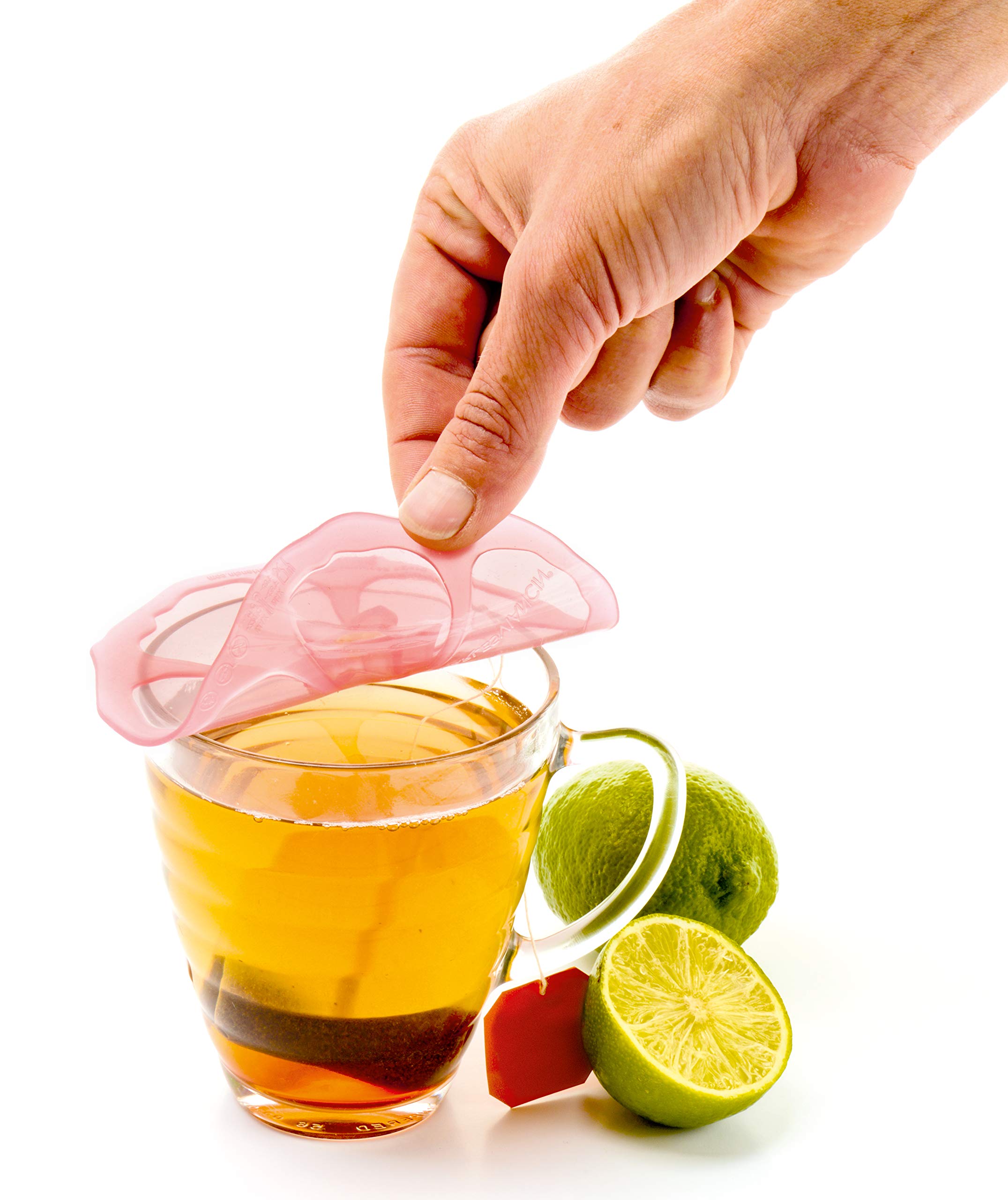 Charles Viancin hibiscus drink cover set 2 pink design adds a stylish touch.