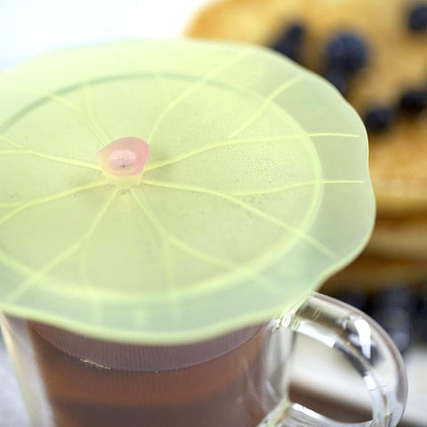 Airtight Lilypad lids fit glass, plastic, and ceramic cups.