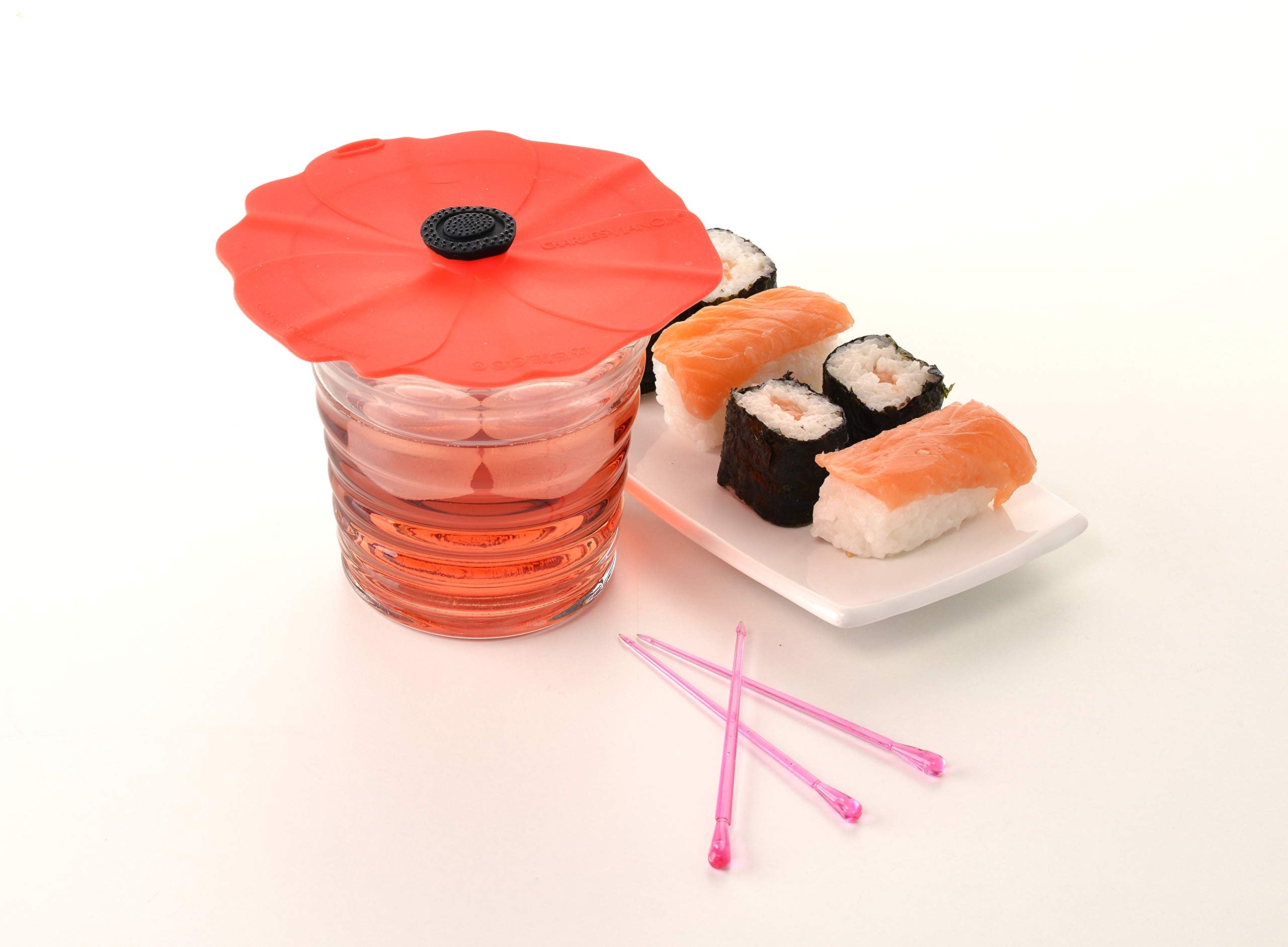 Charles Viancin Poppy lid keeps contents fresh in fridge or freezer.