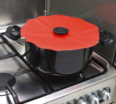 Charles Viancin Poppy lid supports eco-friendly kitchen practices.
