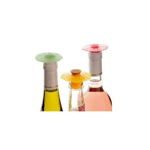Charles Viancin hibiscus stopper keeps wine air-tight and stylish on open bottles.