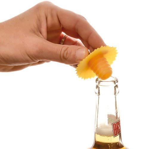 Charles Viancin multicolor wine stopper enhances presentation and keeps wine fresh.