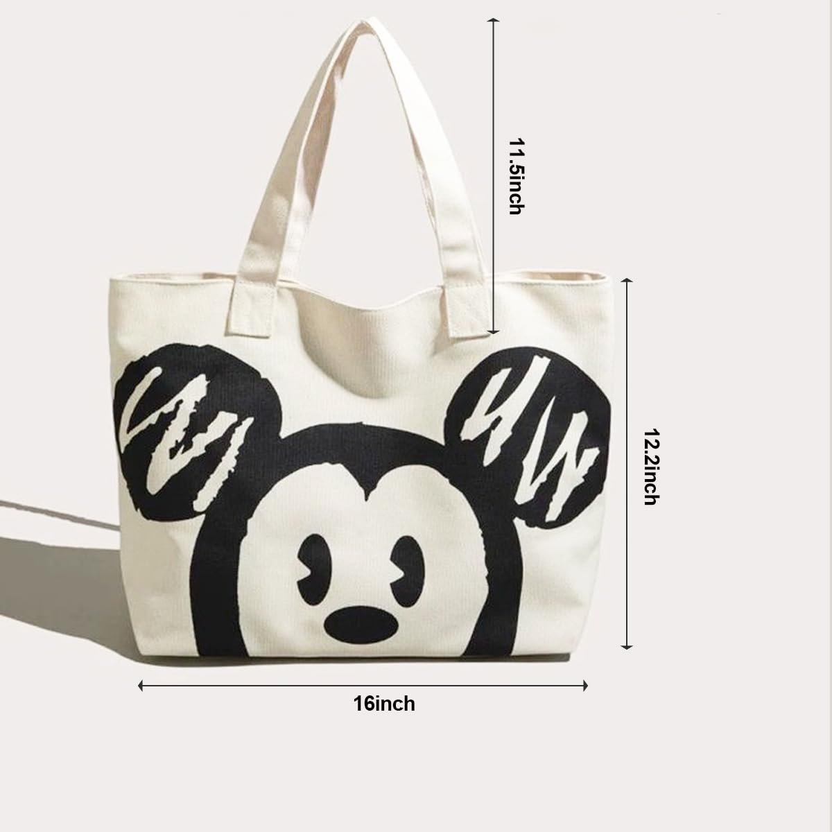 Charmory canvas tote bag with zipper closure keeps items secure
