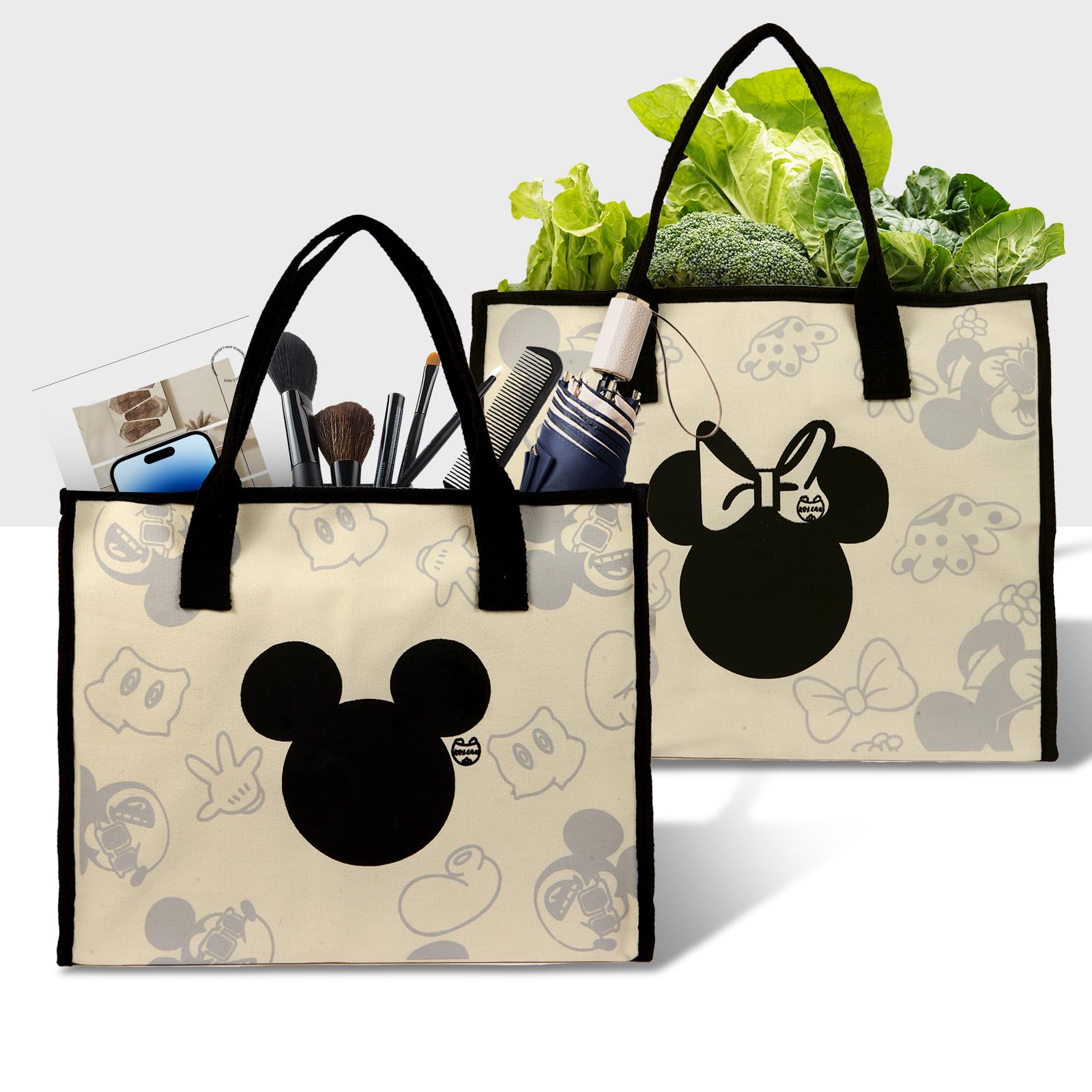 Charmory canvas tote zip closure keeps belongings secure on the go