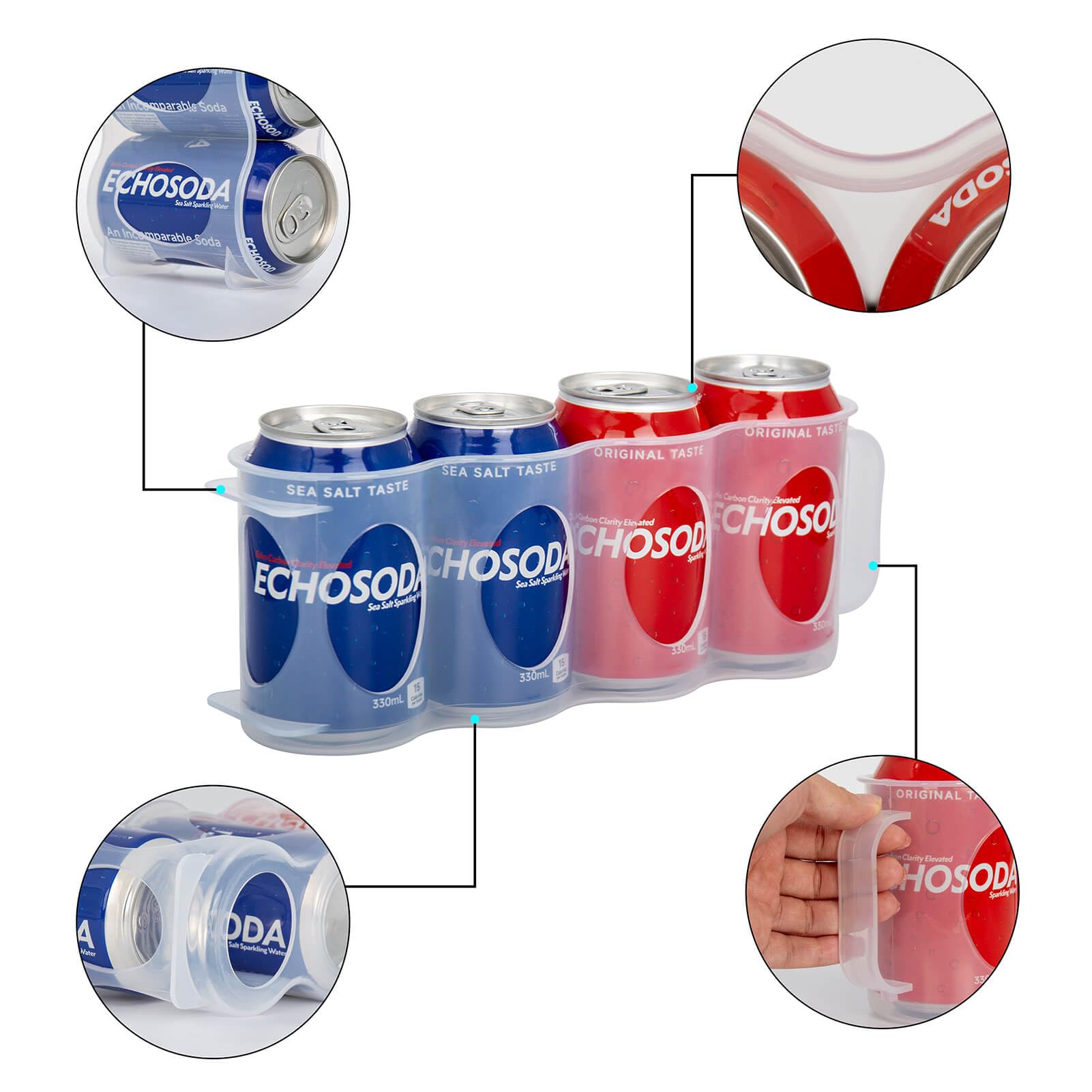 ChasBete clear plastic fridge dispenser shows contents clearly