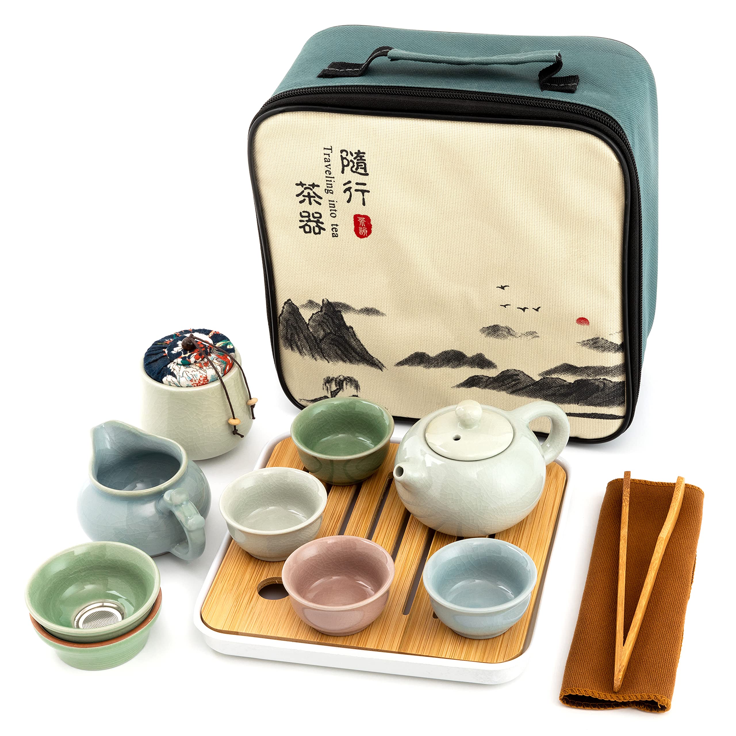 Chateau La Derive ceramic teapot for travel, ideal for on-the-go tea rituals.