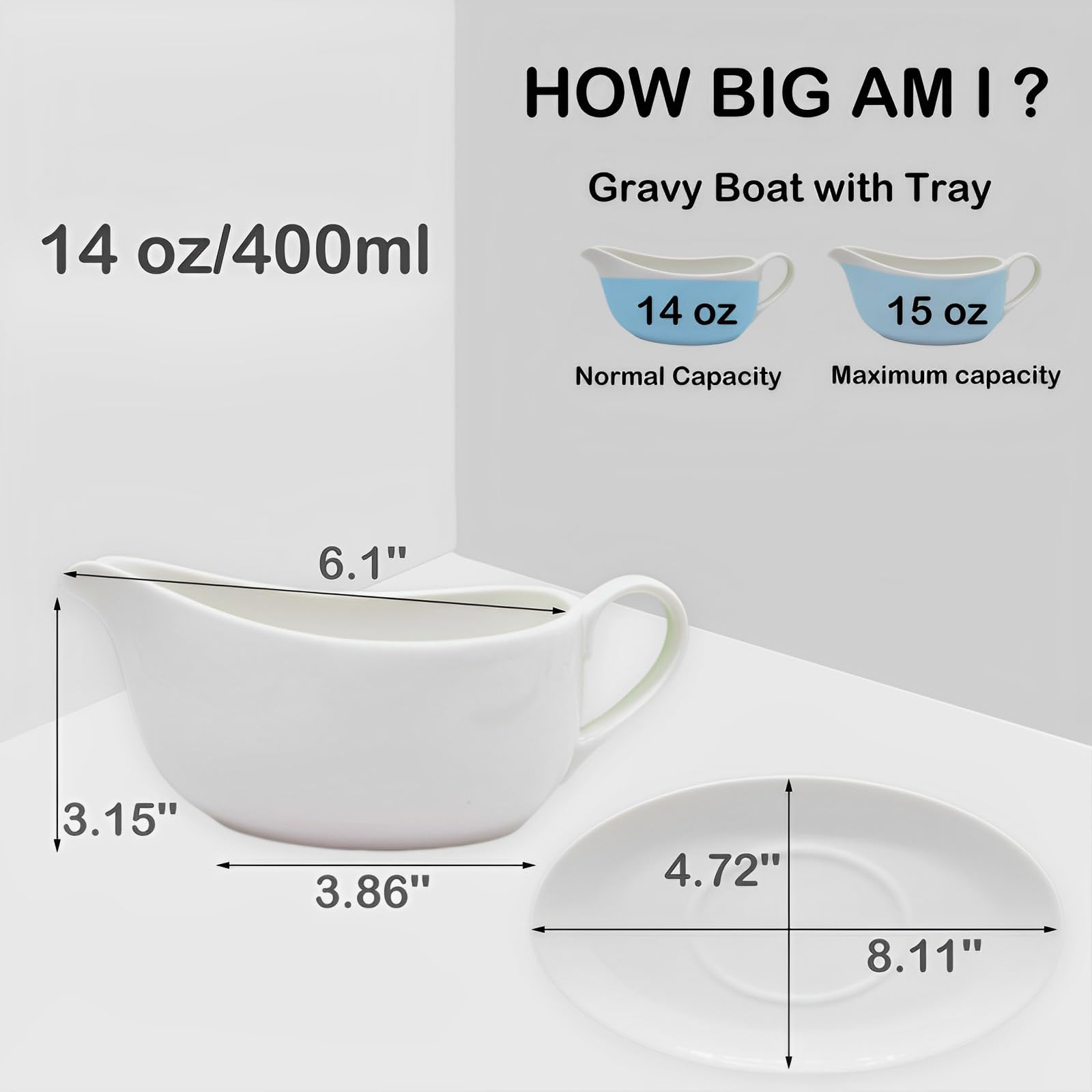 Cheardia dripless pour spout on white ceramic gravy boat prevents table stains.