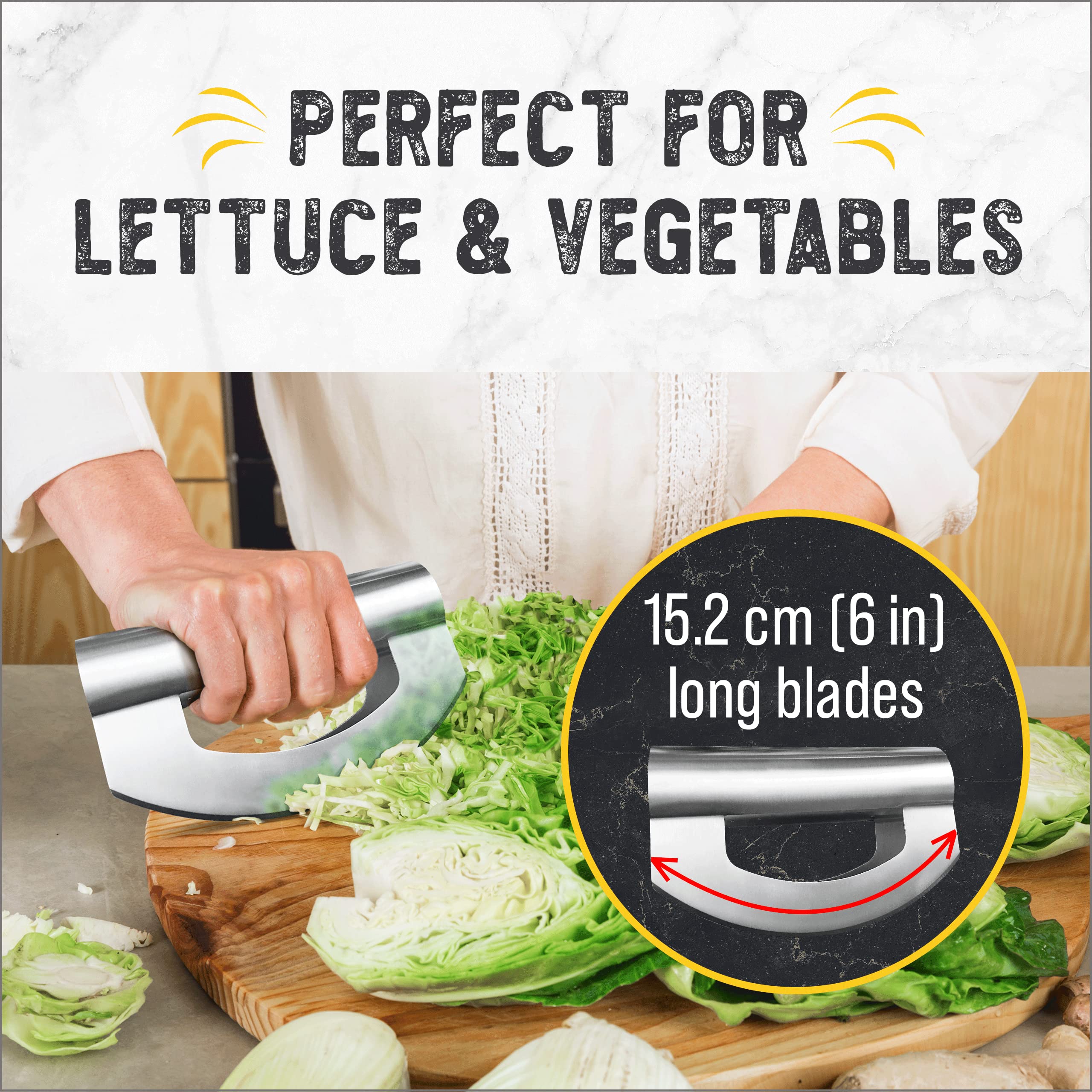 Checkered Chef safety blade protectors ensure safe storage after use.