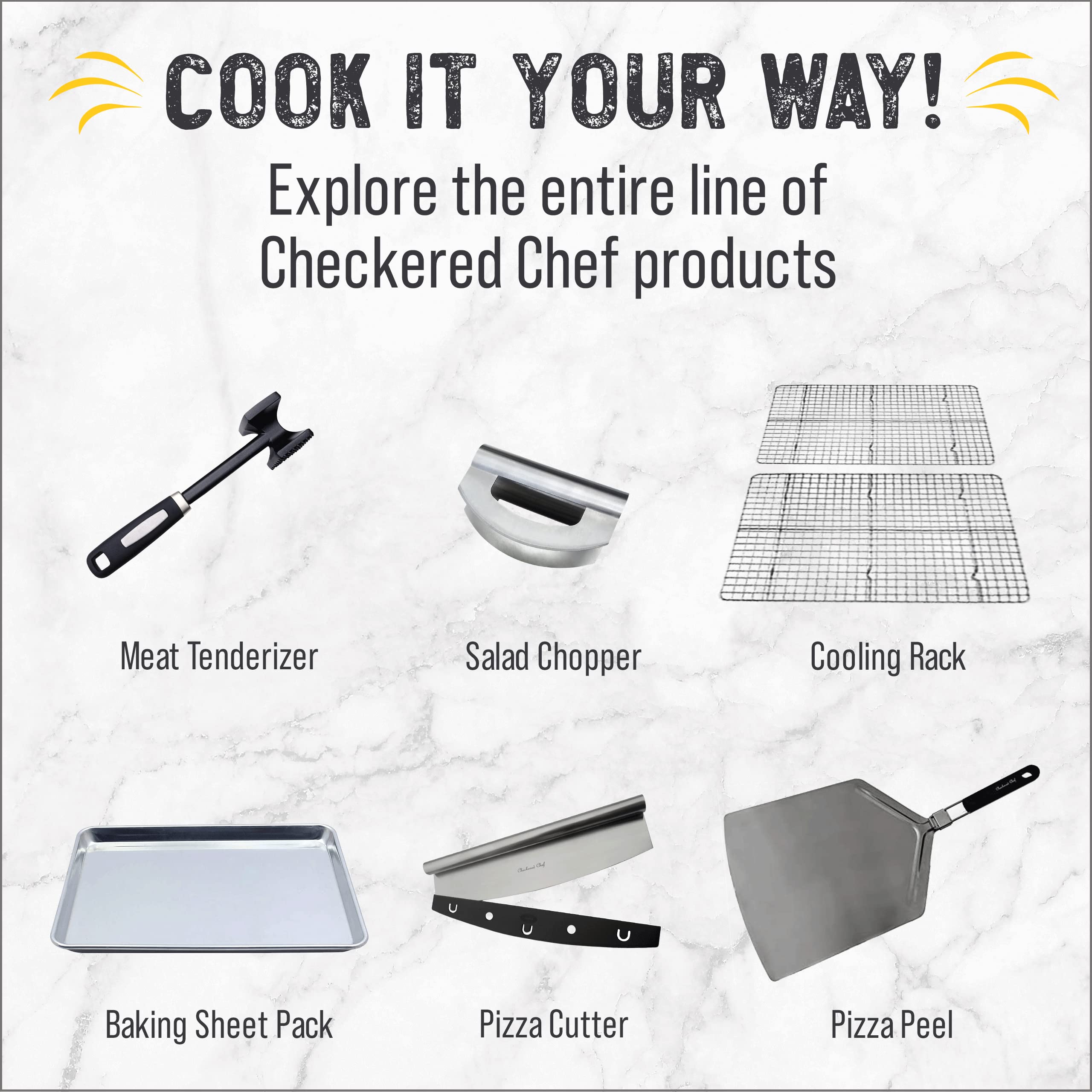 Checkered Chef compact storage keeps blades protected in kitchen drawer.