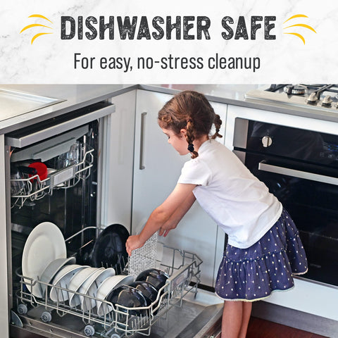 Checkered Chef dishwasher-safe rack cleans easily after baking sessions.