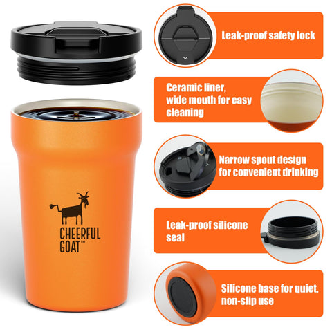 CHEERFUL GOAT 2-in-1 design demonstrates durable stainless steel with ceramic purity.