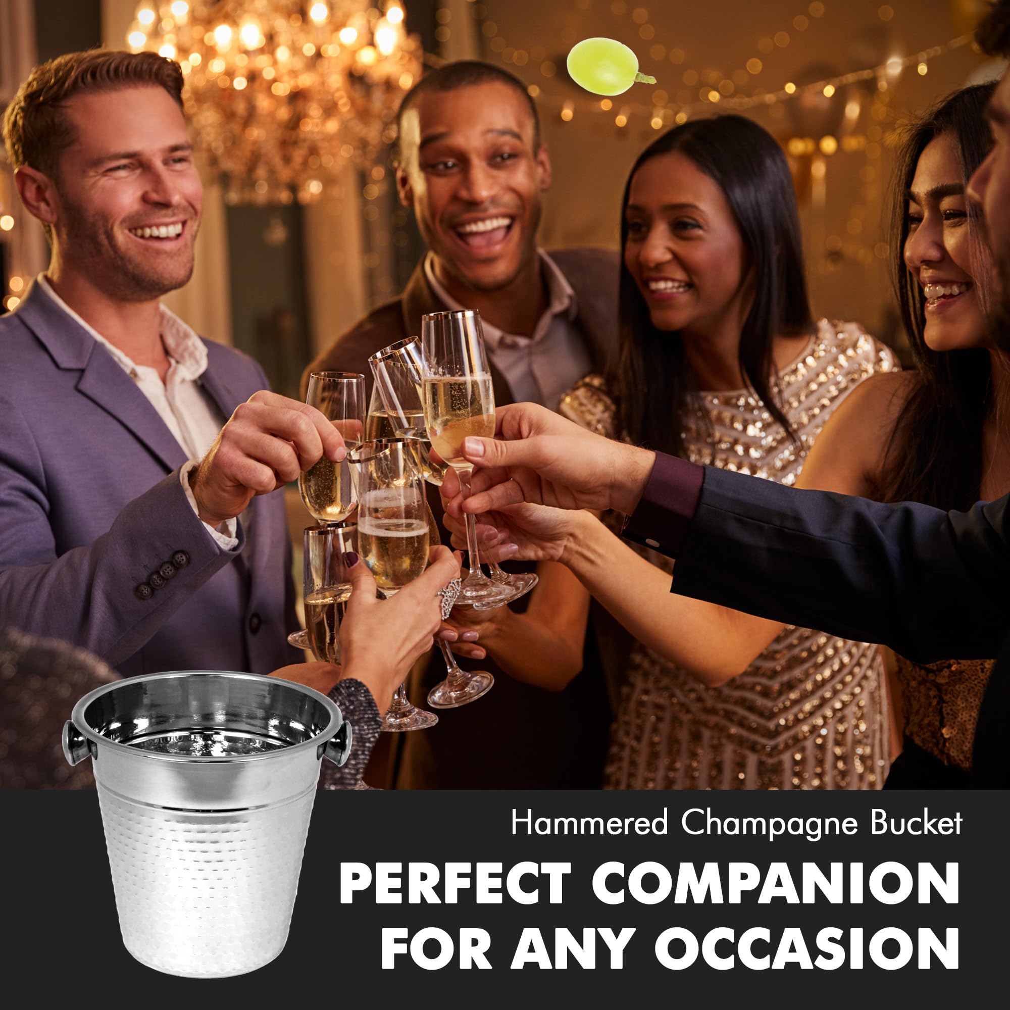 Chef Craft champagne bucket is dishwasher safe for quick cleanup after celebrations