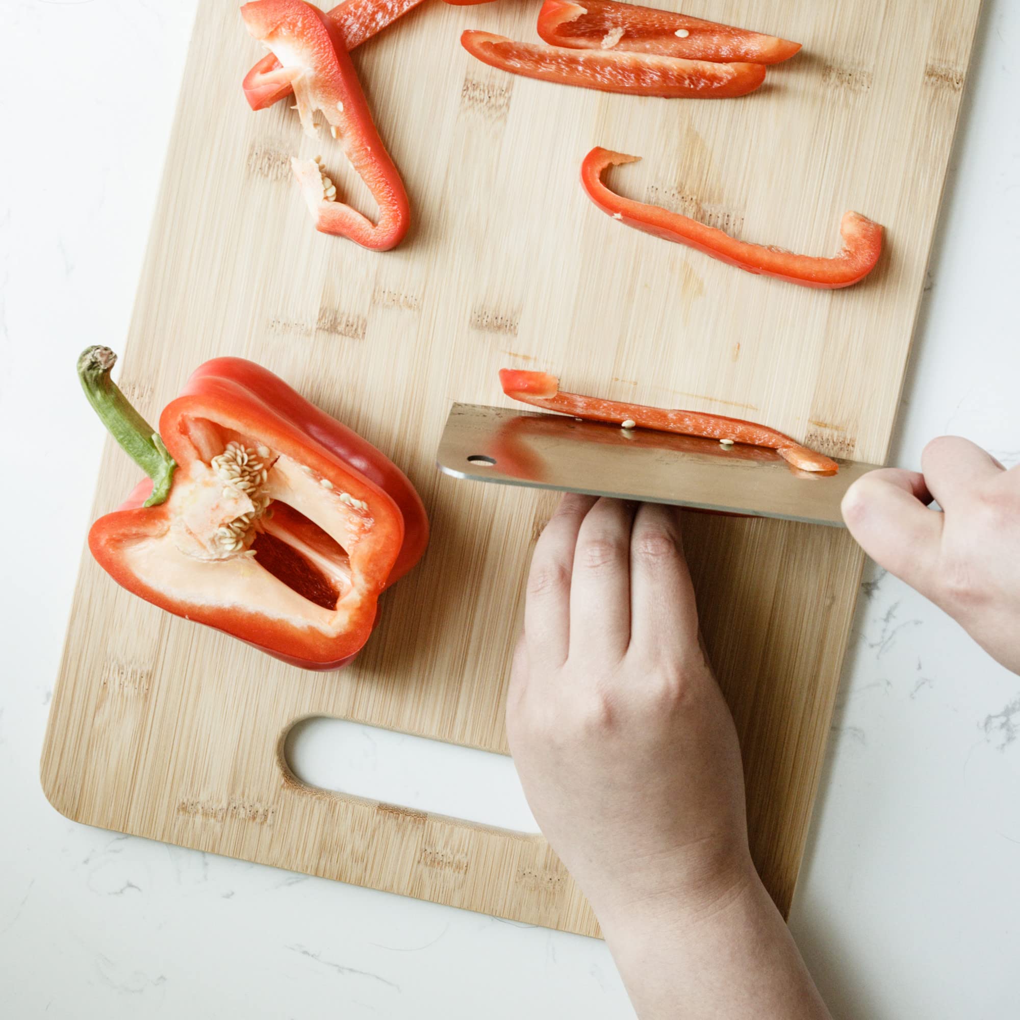 Dimensions label shows 12.5 by 9.5 inches for compact prep.
