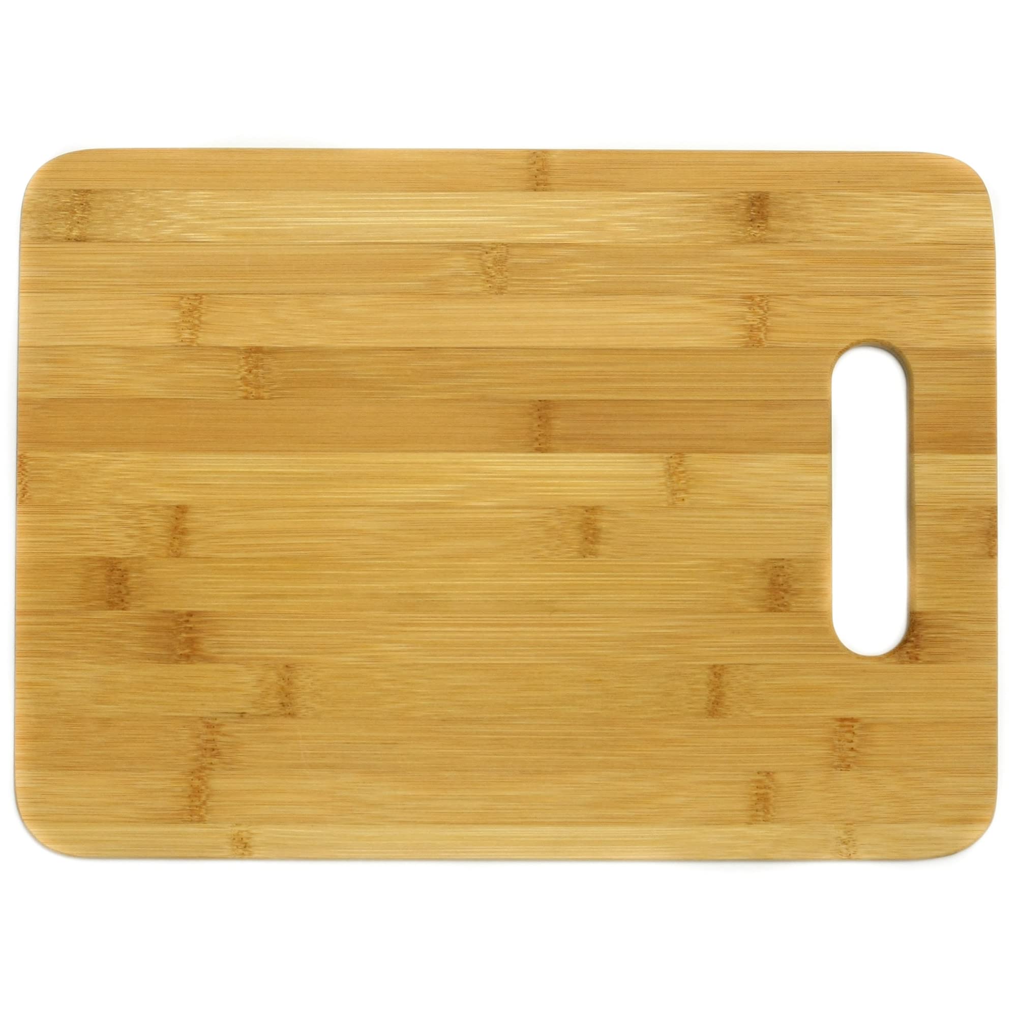 Chef Craft Select bamboo cutting board in natural finish, top view for meal prep.
