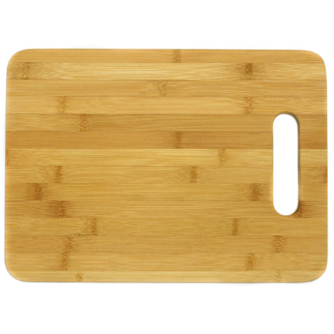 Chef Craft Select bamboo cutting board in natural finish, top view for meal prep.