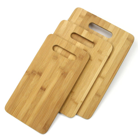 Natural bamboo grain close-up highlights aesthetic appeal of the board.