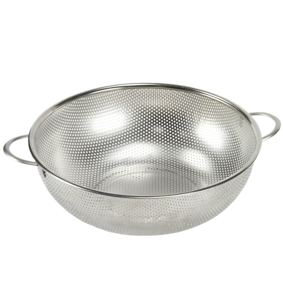 Chef Craft Select microperforated colander, front view, ideal for quick, efficient straining.