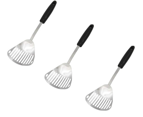 Chef Craft stainless steel slotted skimmer, 13-inch, ideal for draining liquids and fried foods.