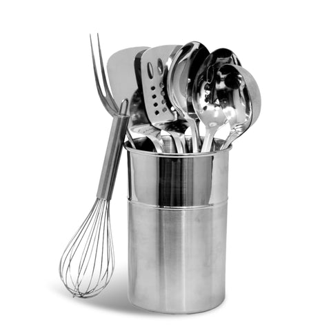 Chef Craft solid turner in stainless steel, ideal for flipping and serving.
