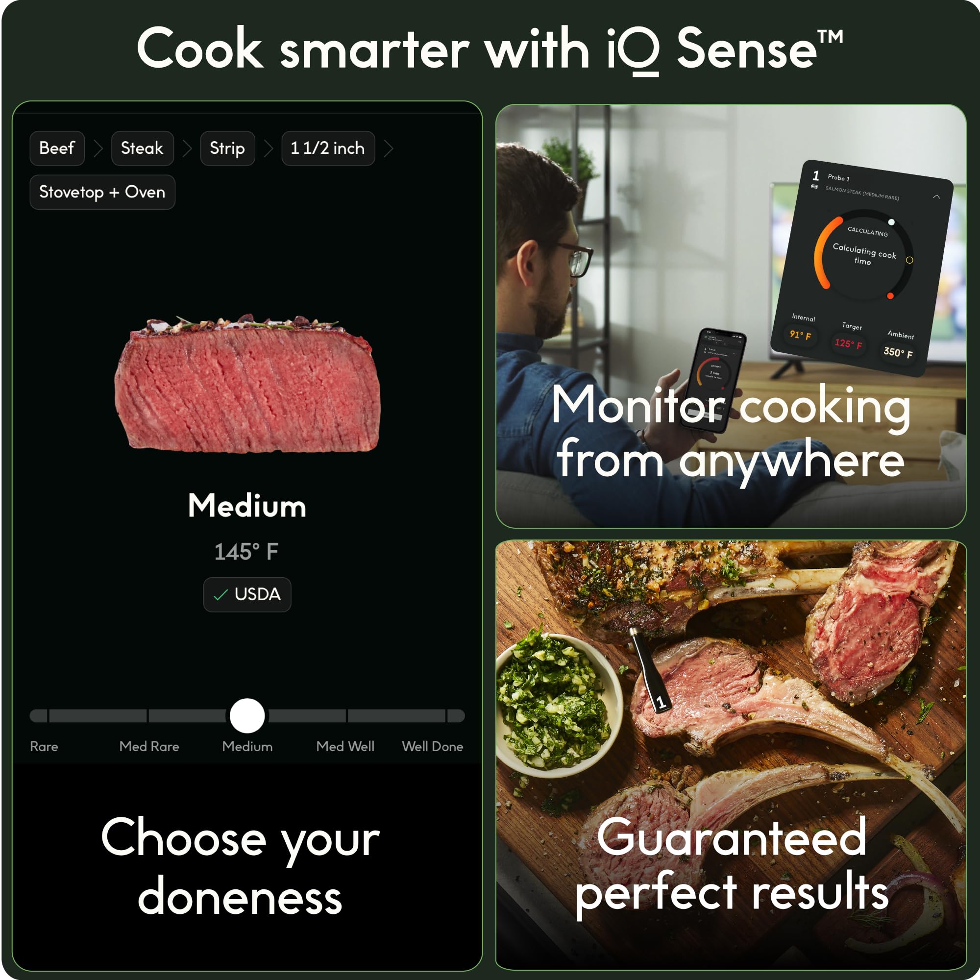 CHEF iQ Sense long-range Bluetooth lets you monitor remotely