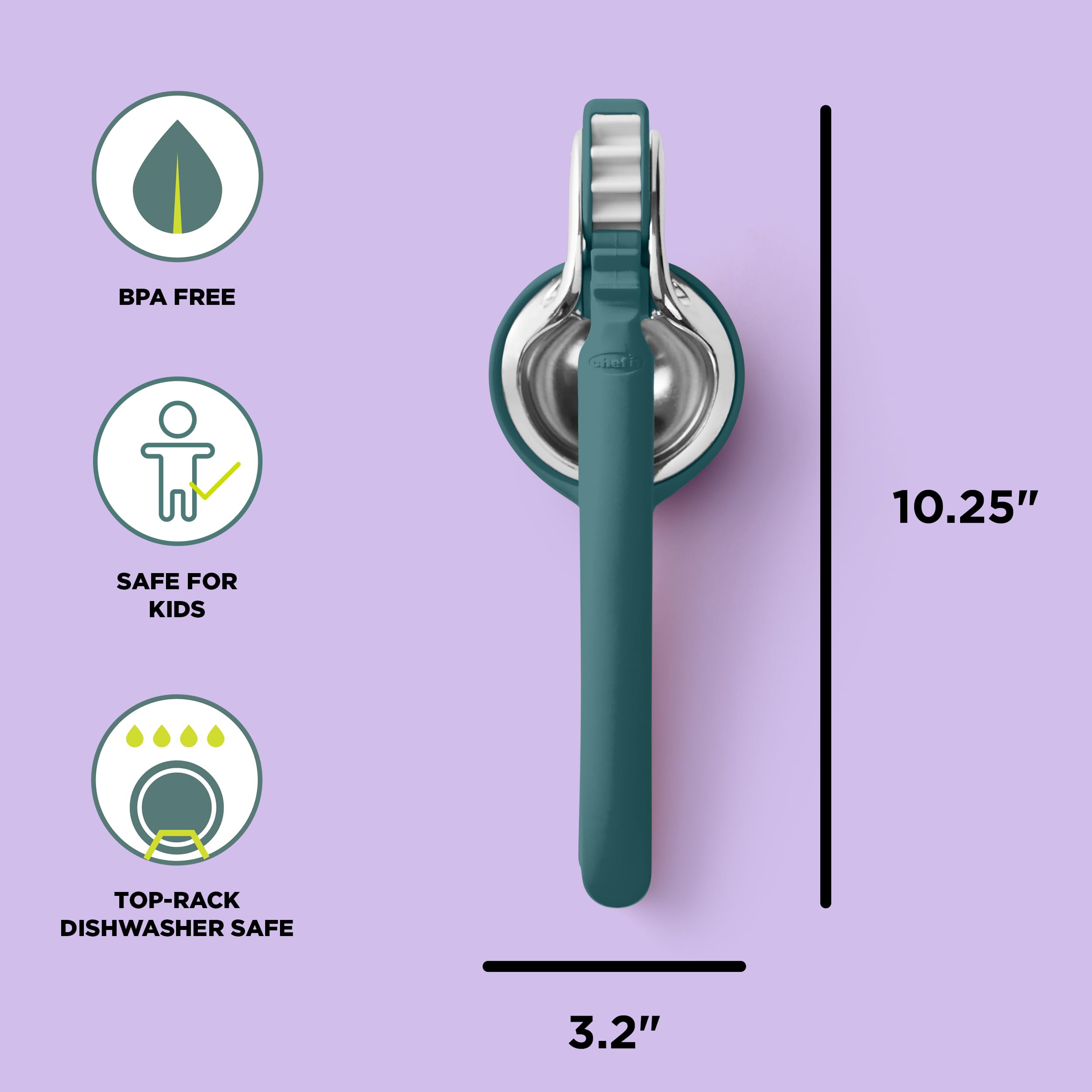 Chef'n FreshForce dual-gear mechanism boosts juice yield with less effort
