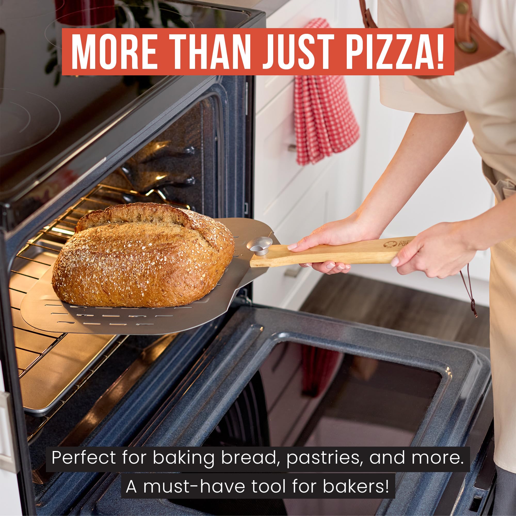 Chef Pomodoro doubles as a cake lifter for pastries.