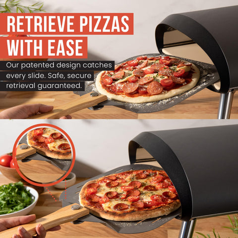 Chef Pomodoro safety backstep protects hands during lifting.