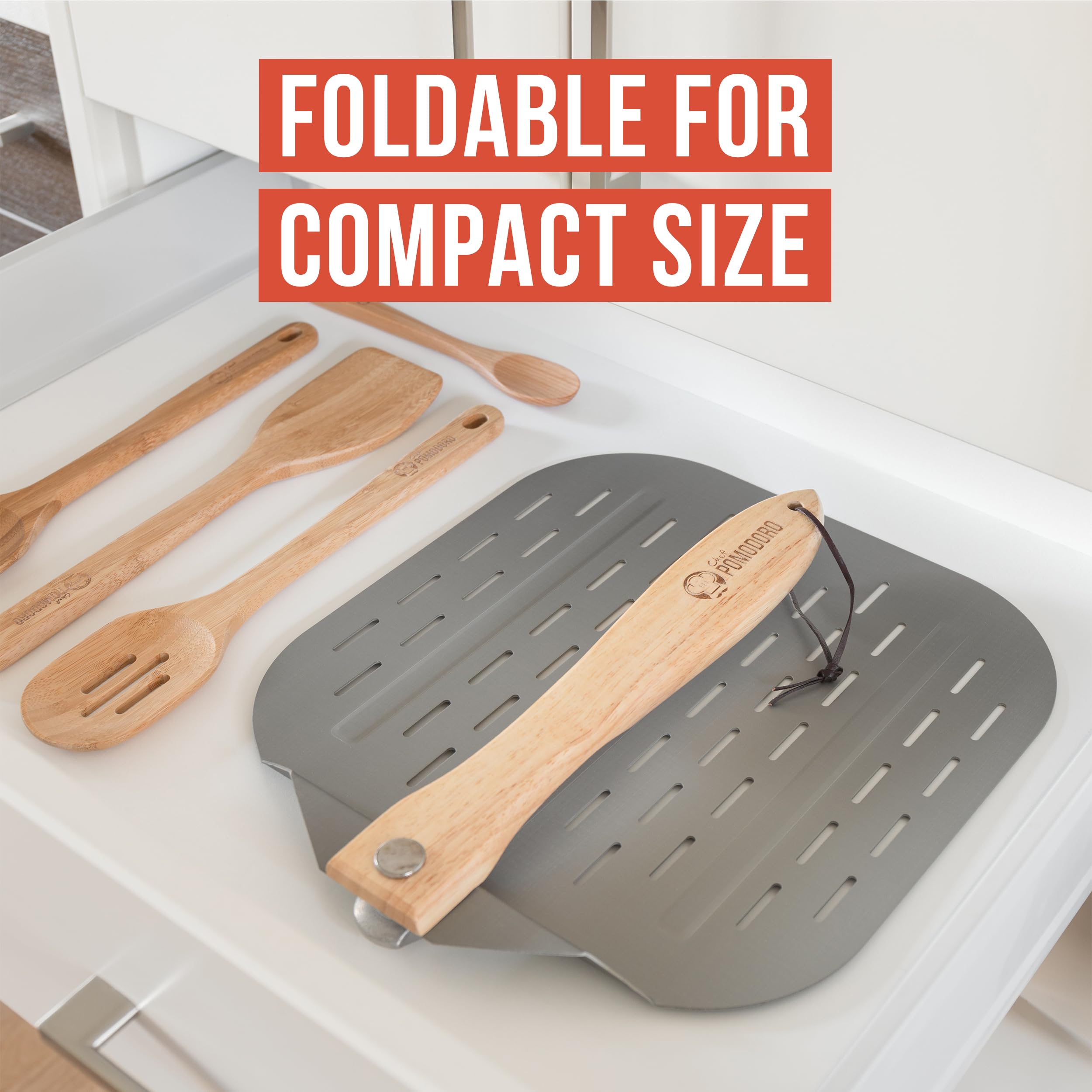 Chef Pomodoro safety backstep enhances secure handling during transfers.