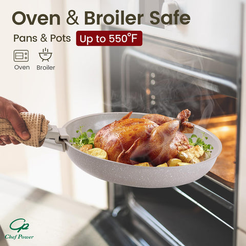 Chef Power: horno seguro hasta 550°F para recetas que requieren calor constante.