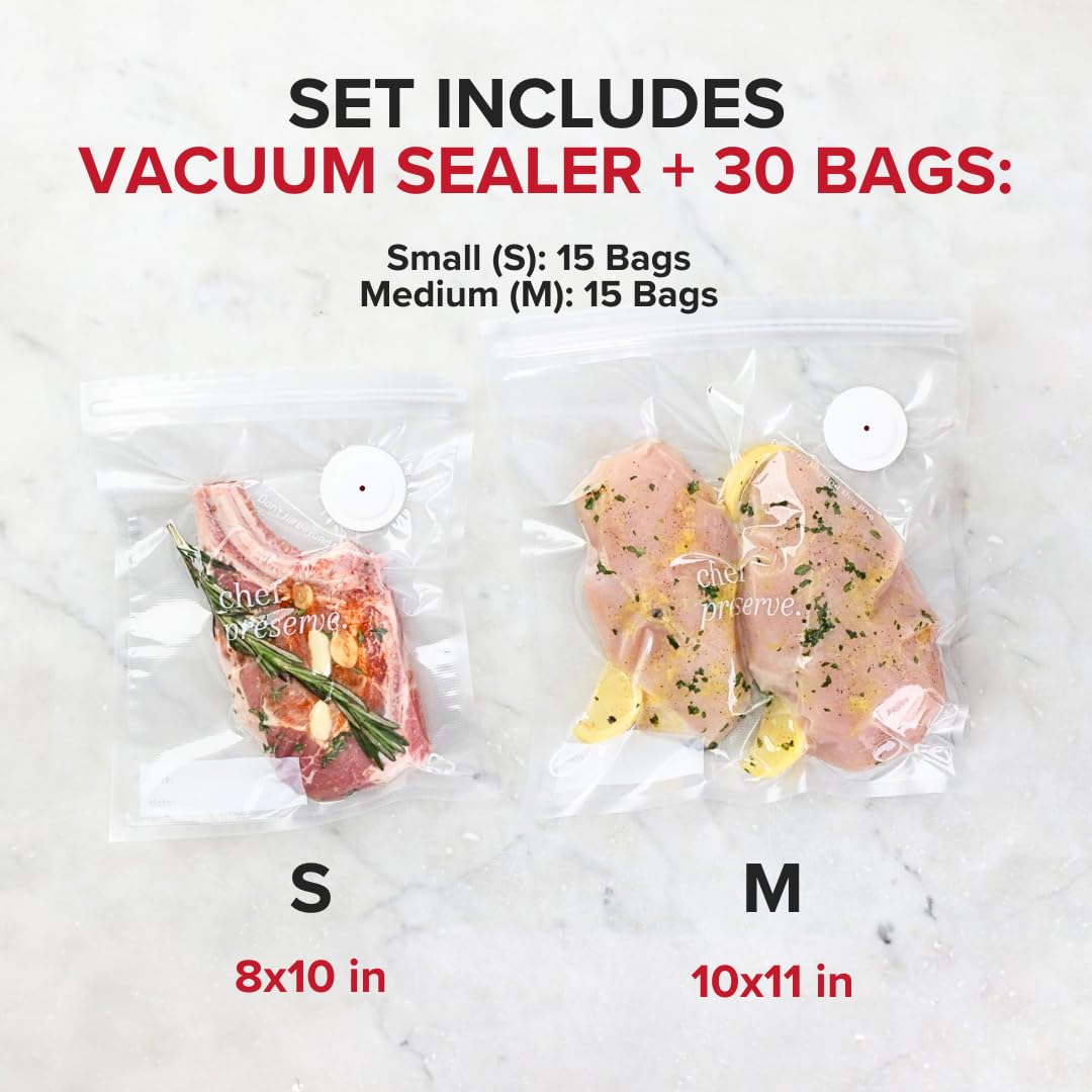 Chef Preserve bags are dishwasher-safe and leak-proof for flavor preservation