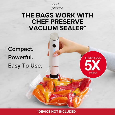 Chef Preserve bag unsealed for microwave reheating of leftovers.