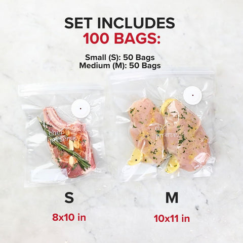 Chef Preserve bags demonstrating odor-blocking design in storage