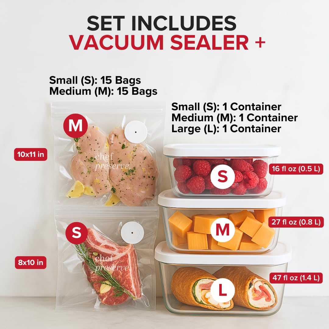 Glass vacuum containers ready to store liquids and delicate foods.