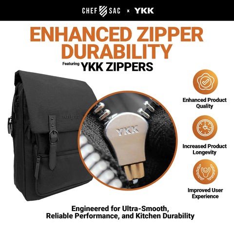 Chef Sac Heavy-Duty Zippers built for durability in busy kitchens