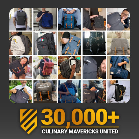 Chef Sac Organized Gear Pockets open for easy access