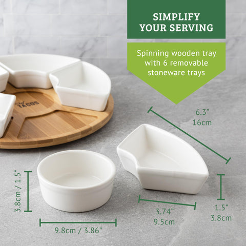 Chef Tacos elegant white ceramic tray adds clean style for versatile entertaining