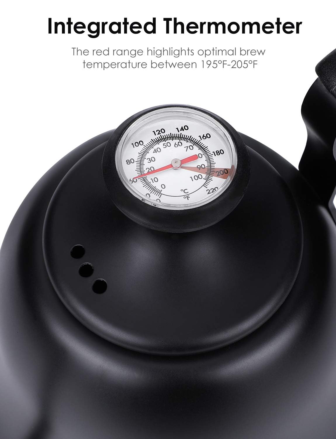 Premium 304 stainless steel construction ensures durability and rust resistance.