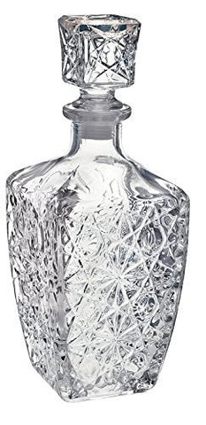 Chefcaptain liquor decanter bottle pour showcases crystal cut design, elevating table presentation and aroma.